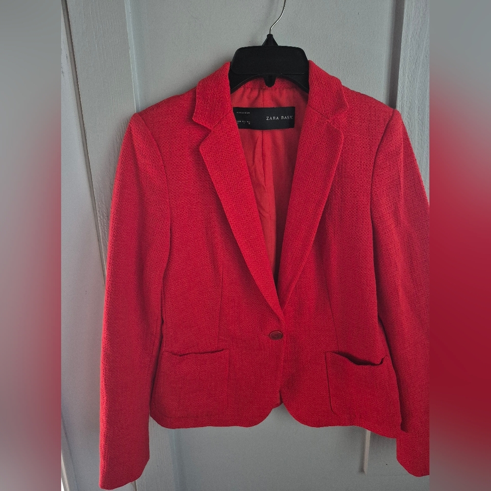 Zara Vibrant Red Women's Blazer